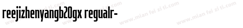reejizhenyangb20gx regualr字体转换